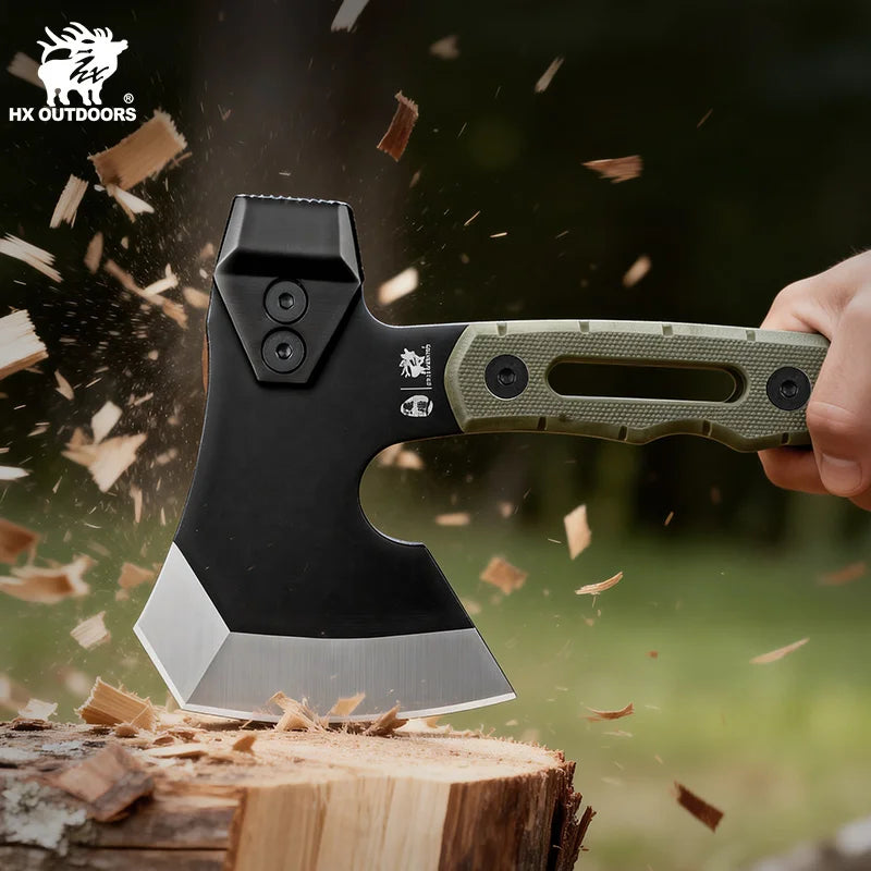 HX OUTDOORS Survival Axe Tomahawk Stainless Steel Outdoor Tool, Hunting Camping Survival Axes Hand Tool Fire Axe ,Hatchet Axes