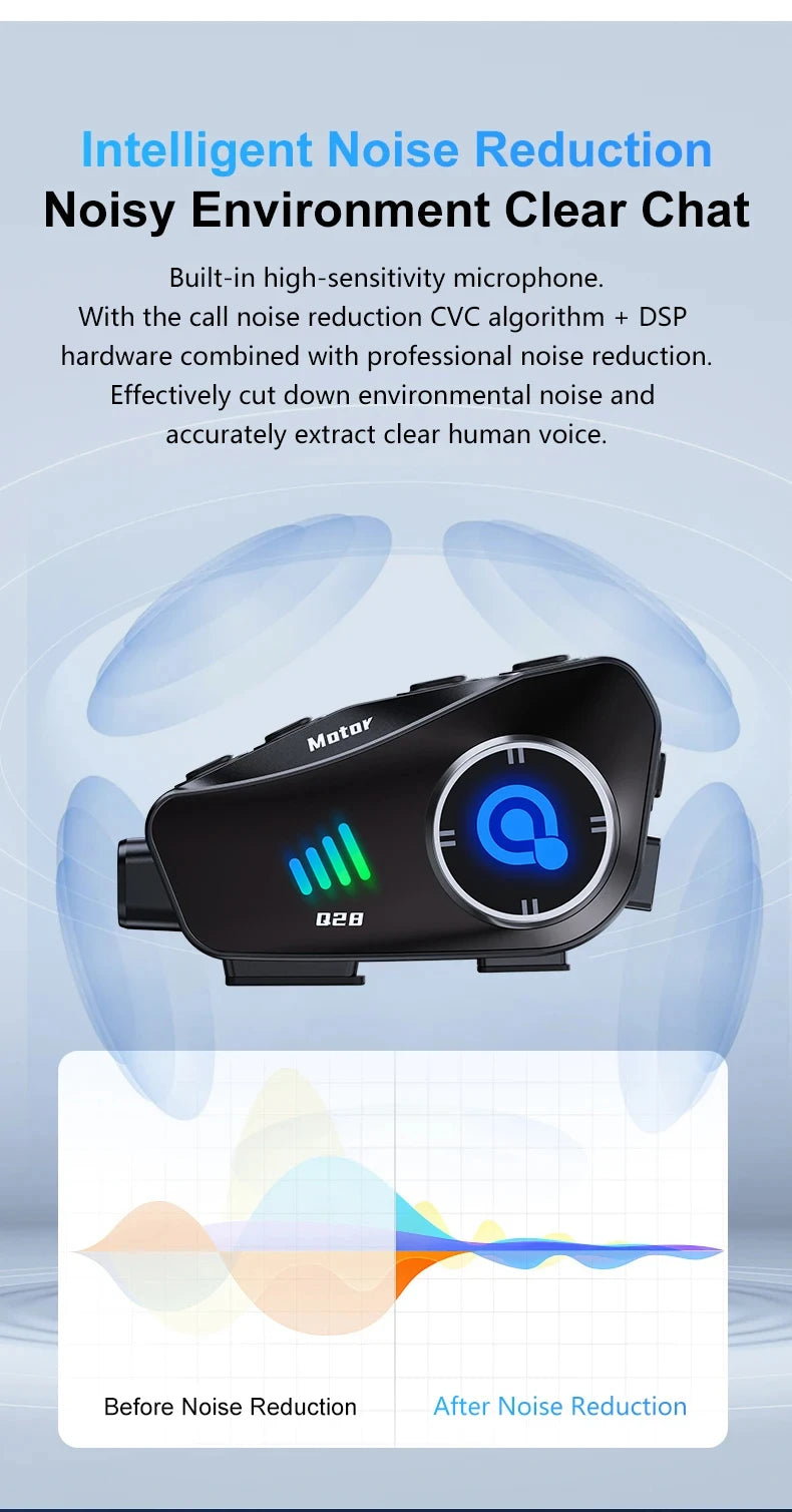 Motorcycle Bluetooth Helmet Headset Bt5.3 with Hd Driving Recorder Wireless Camera 1080P Hard Disk Video Recorder Call Headset