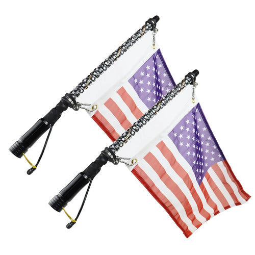 2ft RGB LED Whip Lights Flag Pole RF Remote Control / APP RGB Lamp for Jeep RZR ATV UTV  Offroad Boat Car Truck SUV