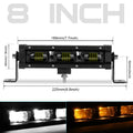 6D lens Slim LED Light Bar 8'' 14'' 20inch Truck work Light Amber DRL fog lamp off road accessories 4x4 for Jeep ATV 12V 24V