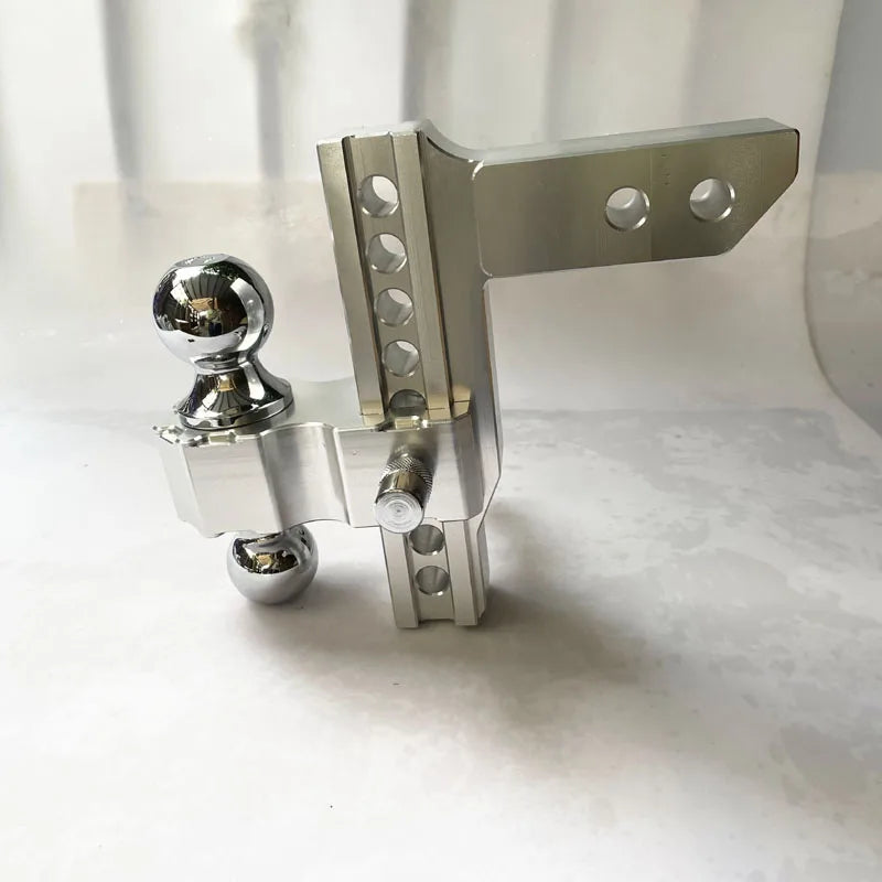 Adjustable Trailer Hitch 2" Receiver 6" Drop/Rise Drop Hitch 12500 LBS GTW Ball Mount 2" 2-5/16" Dual Towing Ball Double Locks
