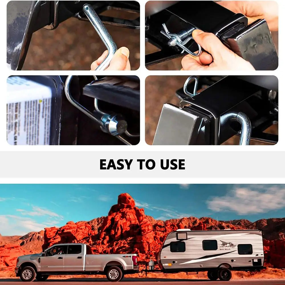SET Cenipar Trailer Hitch Pin & Clip with Grooved Head, 5/8-Inch Diameter, Fits 2 or 2-1/2-Inch Receiver