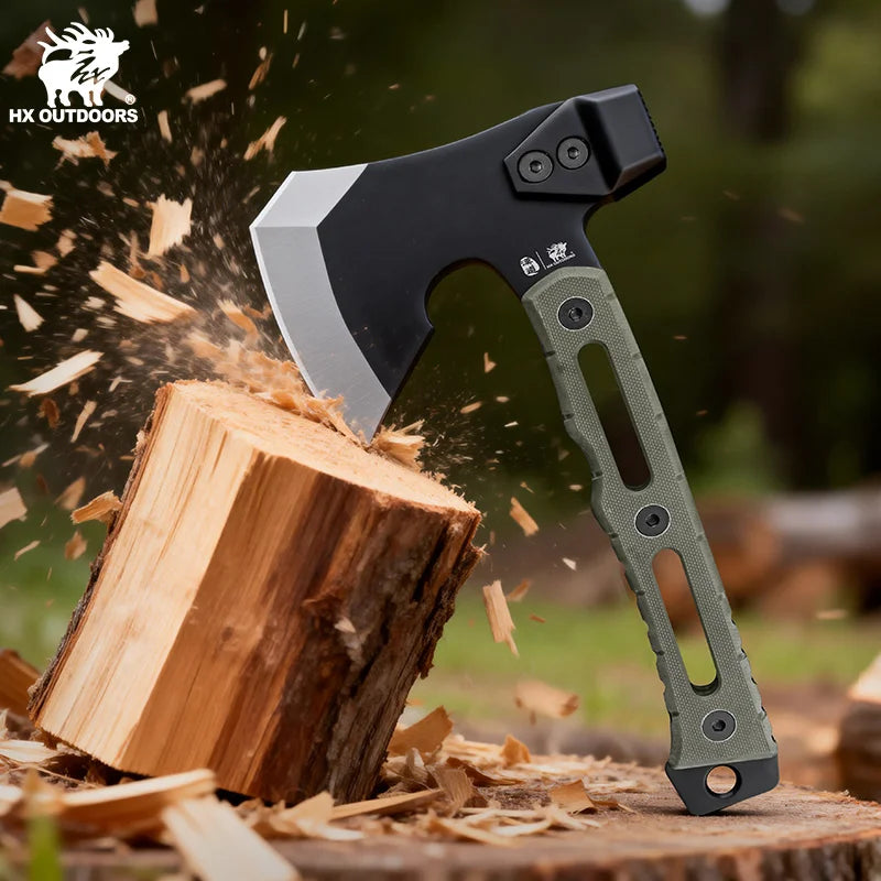 HX OUTDOORS Survival Axe Tomahawk Stainless Steel Outdoor Tool, Hunting Camping Survival Axes Hand Tool Fire Axe ,Hatchet Axes