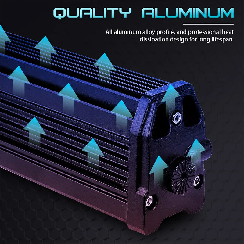 6D lens Slim LED Light Bar 8'' 14'' 20inch Truck work Light Amber DRL fog lamp off road accessories 4x4 for Jeep ATV 12V 24V