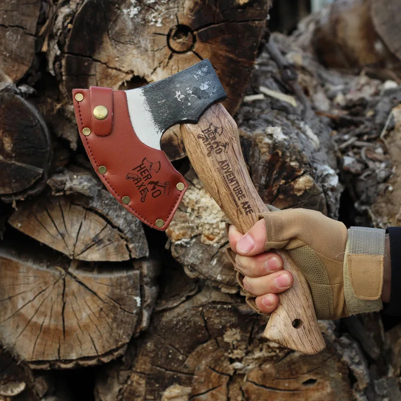 Austeel Wood Forged Outdoor Camping Hand Axes Family Firewood Splitting Tools Multi-functional Nieman Axes