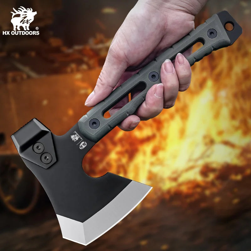 HX OUTDOORS Survival Axe Tomahawk Stainless Steel Outdoor Tool, Hunting Camping Survival Axes Hand Tool Fire Axe ,Hatchet Axes