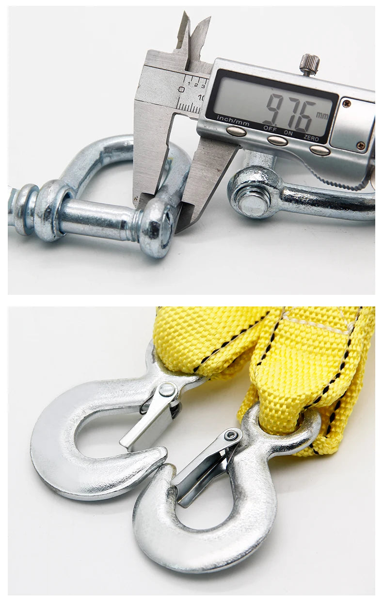 Car Trailer Rope Off road Pulling Rope 5-ton 4M 5M Trailer with Rescue Pulling Rope Steel Wire Rope Thickened Special
