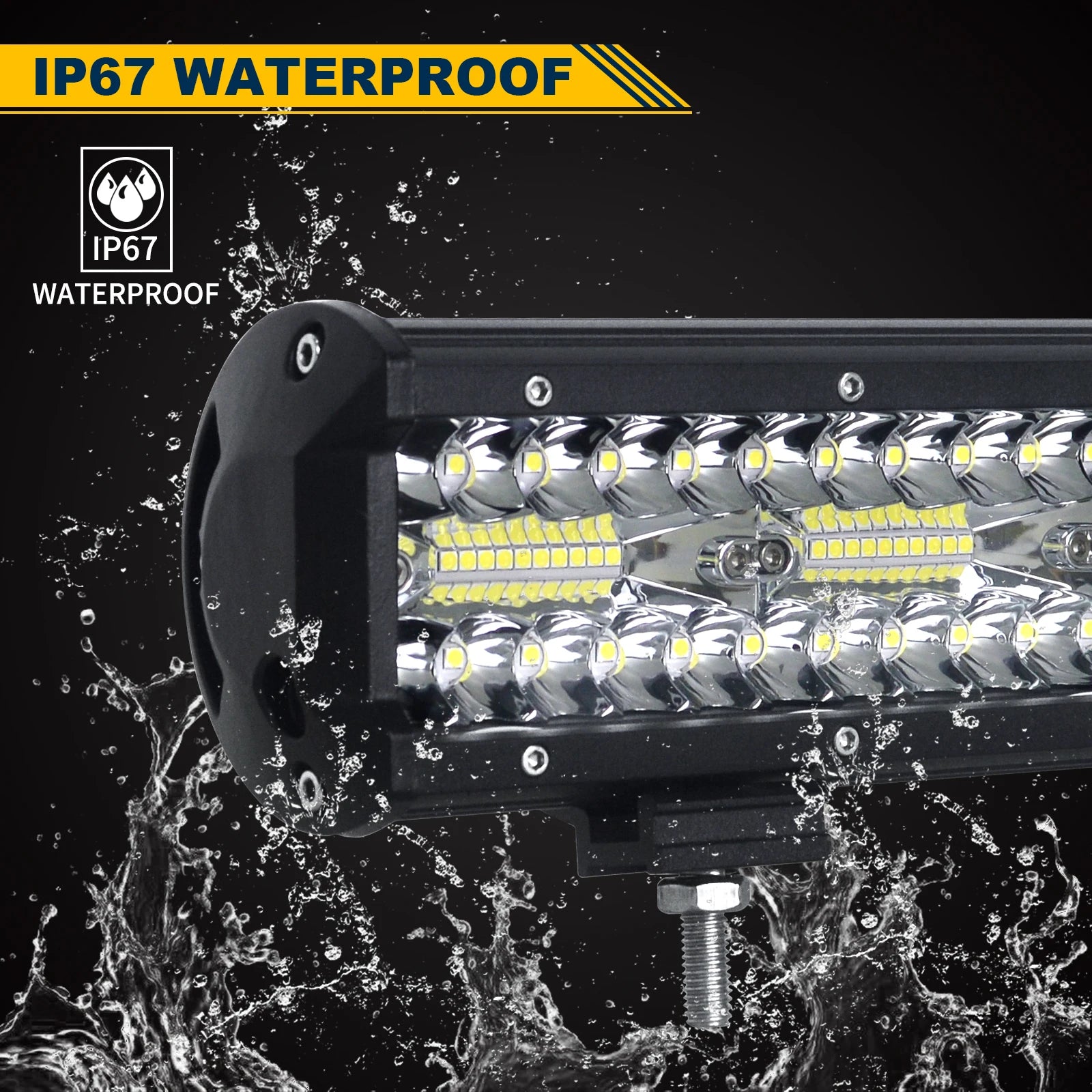 4-23 Inch 240W 360W 420W 480W LED Light Bar 8D Offroad Lamp Combo 3-Rows 12V 24V Truck SUV ATV 4WD 4x4