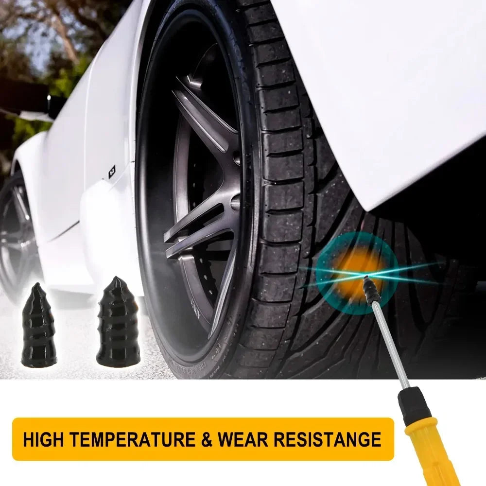 NEW Tubeless Tire Repair Kit - Emergency Puncture Tools w/Rubber T-Plugs for Car/Motorcycle On-Road Vacuum Seal