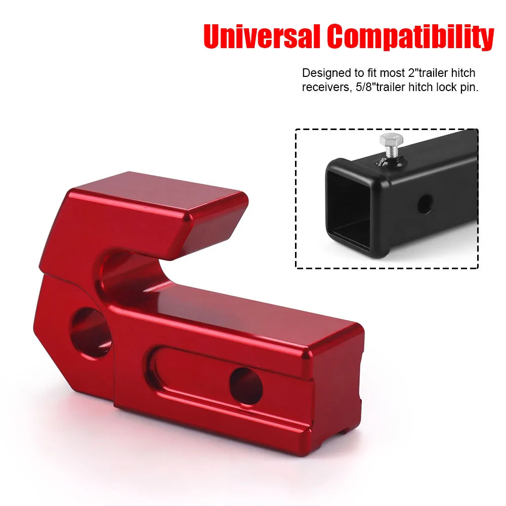 2" Towing Hitch Receiver Skid Protection 45000 lbs For Off-Road Trucks SUV Towing Recovery For 3/4" D-Ring or Soft Shackle