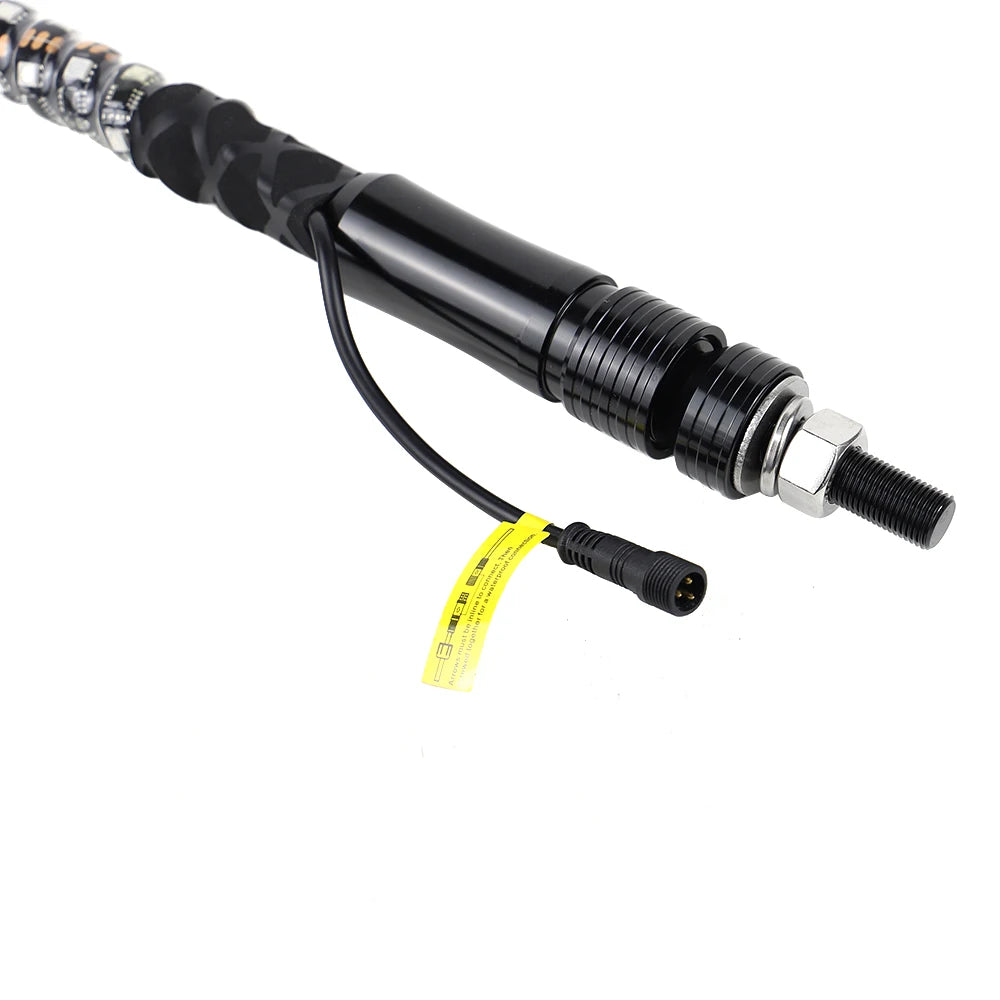 2ft RGB LED Whip Lights Flag Pole RF Remote Control / APP RGB Lamp for Jeep RZR ATV UTV  Offroad Boat Car Truck SUV