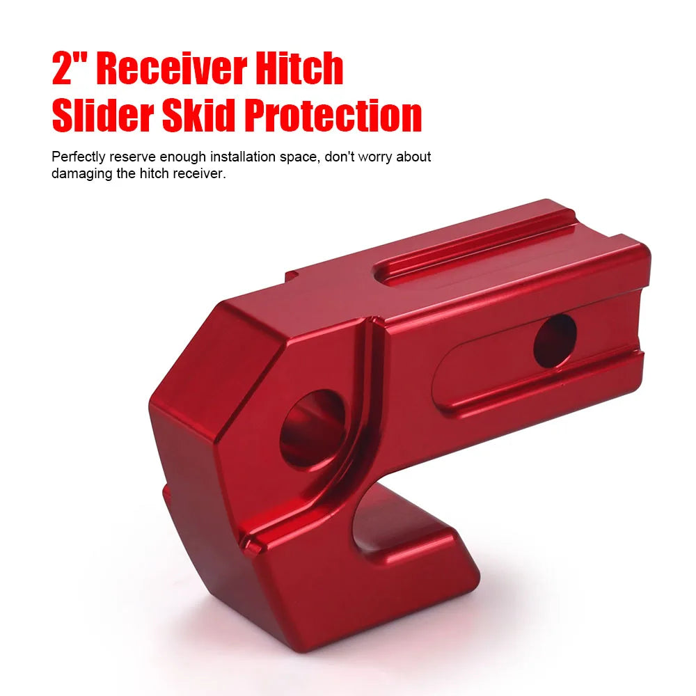 2" Towing Hitch Receiver Skid Protection 45000 lbs For Off-Road Trucks SUV Towing Recovery For 3/4" D-Ring or Soft Shackle