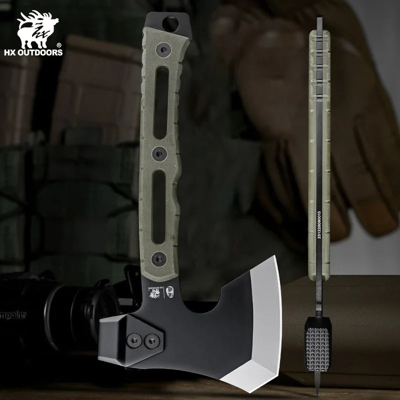 HX OUTDOORS Survival Axe Tomahawk Stainless Steel Outdoor Tool, Hunting Camping Survival Axes Hand Tool Fire Axe ,Hatchet Axes