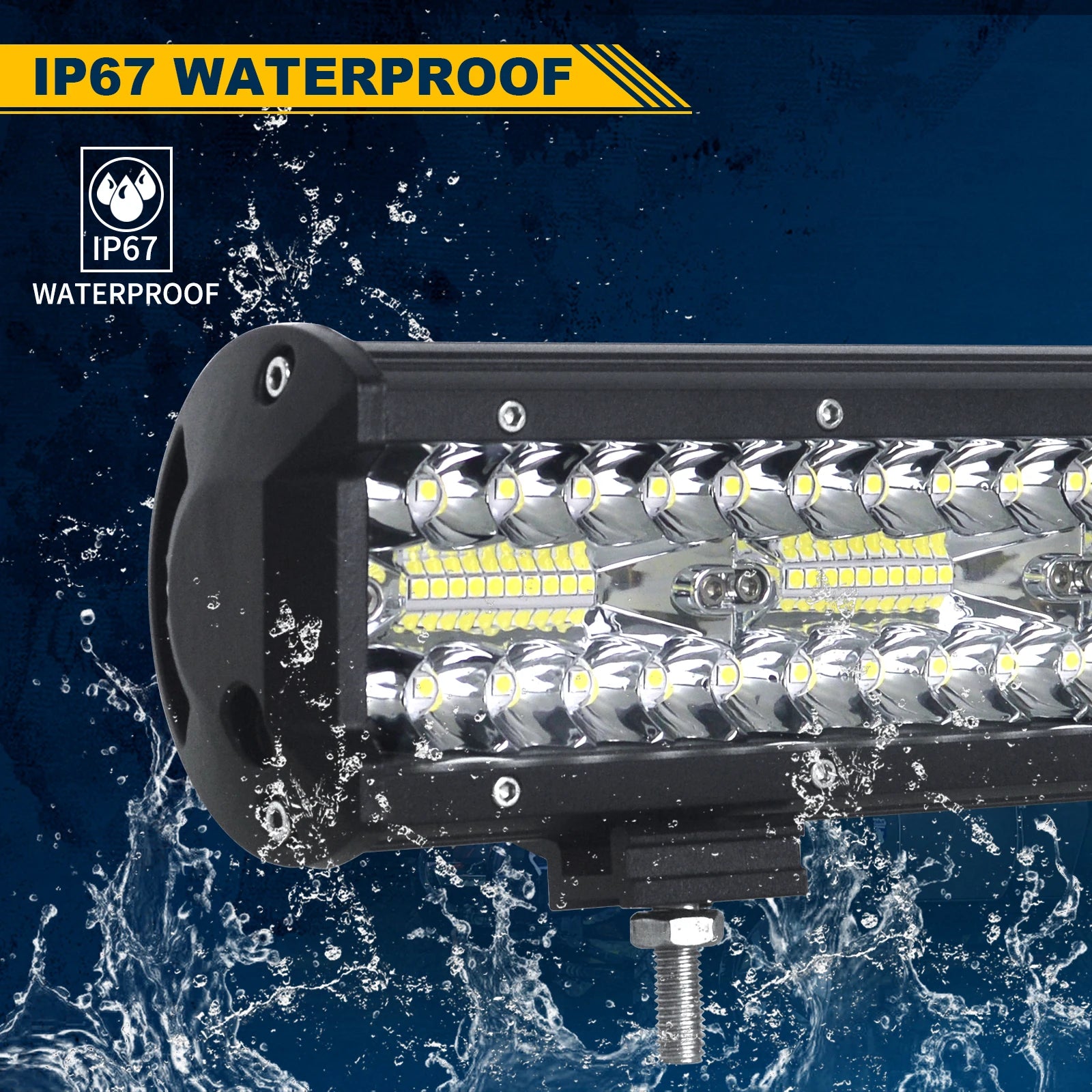 4-23 Inch 240W 360W 420W 480W LED Light Bar 8D Offroad Lamp Combo 3-Rows 12V 24V Truck SUV ATV 4WD 4x4