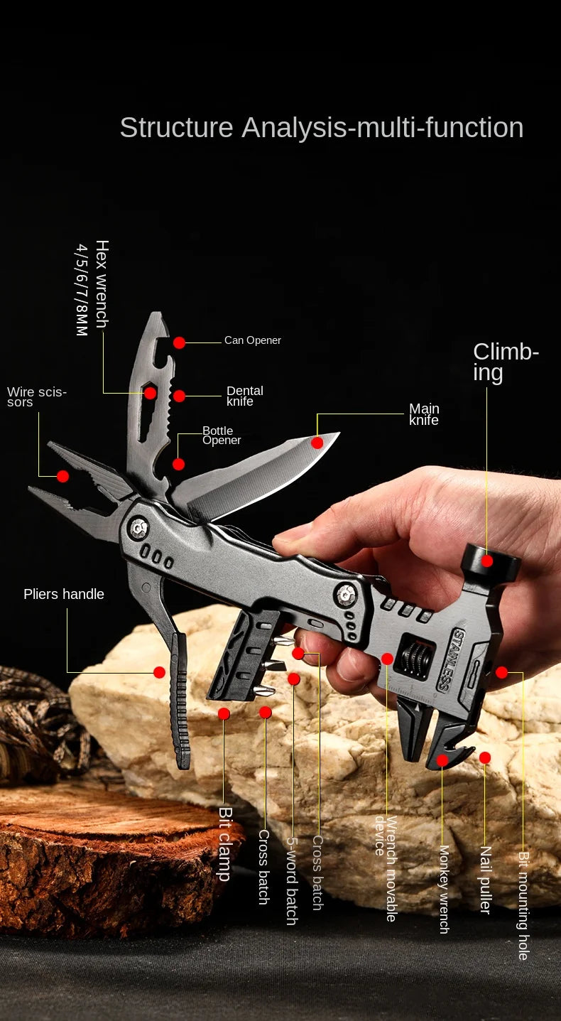 Multi functional wrench Hammer combination universal folding pliers tool Wrench universal folding pliers Hand Tools