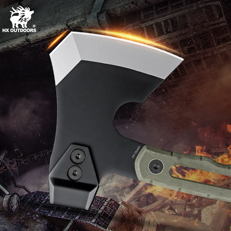 HX OUTDOORS Survival Axe Tomahawk Stainless Steel Outdoor Tool, Hunting Camping Survival Axes Hand Tool Fire Axe ,Hatchet Axes