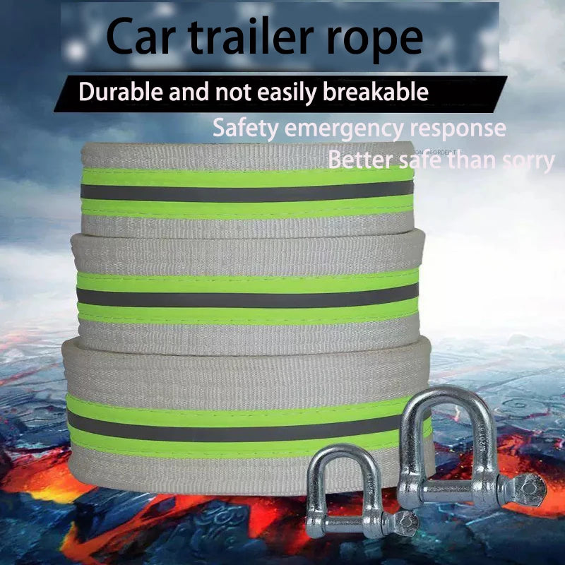 10Ton4M 5M 7M Car with Trailer Rope Car Rescue Traction Rope Off-road  Vehicle Car Tool Tow Rope for Truck Heavy Duty Car Gadget