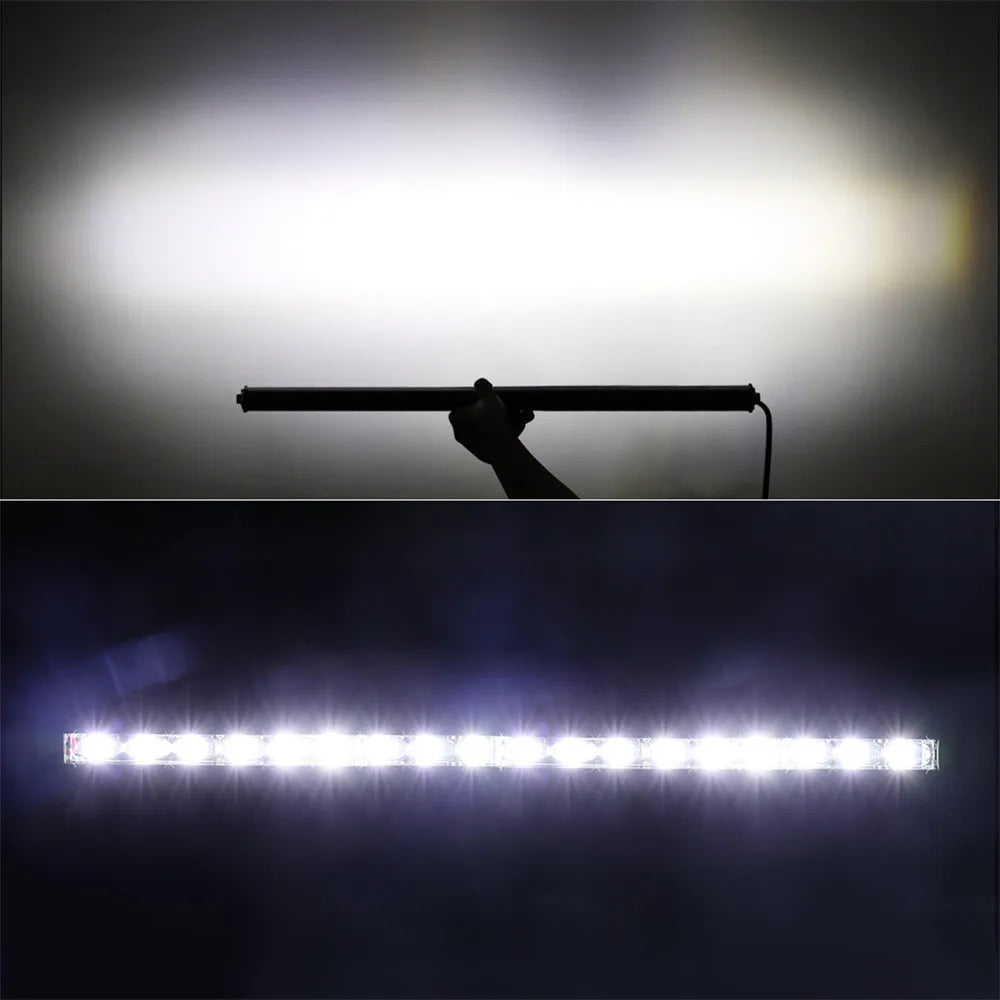 6D Ultra Strip LED Light Bar 8" 14" 20" inch Driving Fog Lamp Work Light 4x4 Led Bar for Motorcycle Car Offroad SUV ATV Tractor